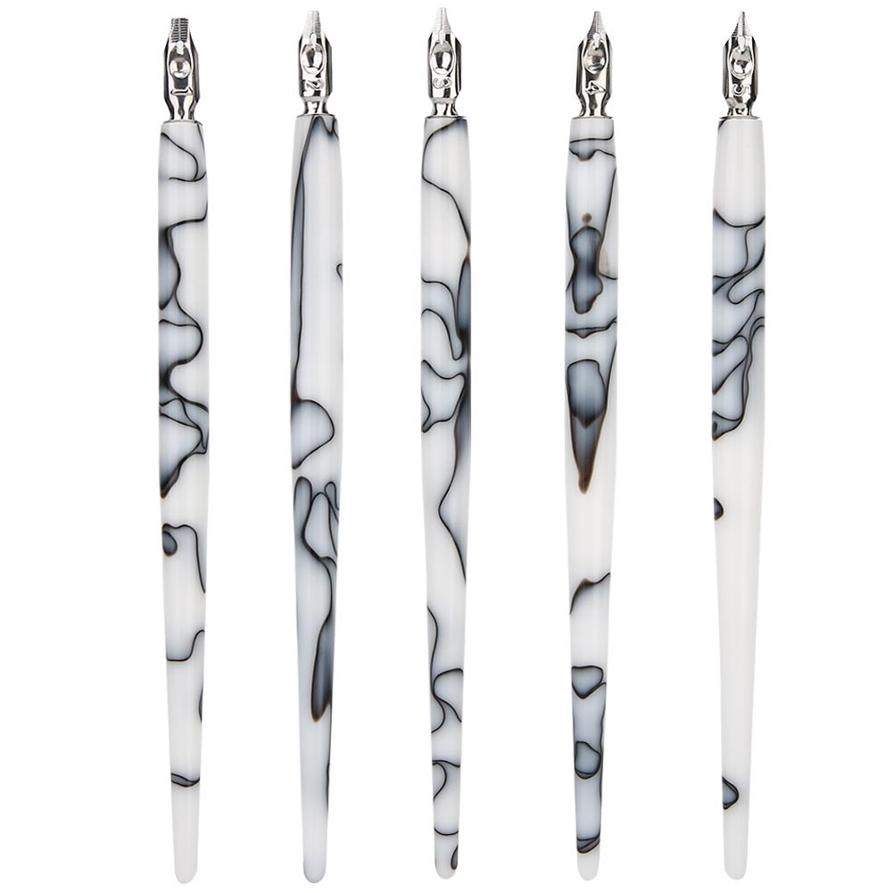 5 Pezzi Bella Penna Acrilica Pennino Rotondo Strumento per Disegno Artistico a Fumetti Accessori Forniture