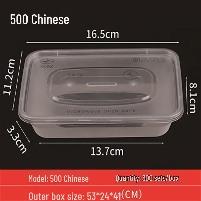 Transparent Disposable Rectangular Food Containers