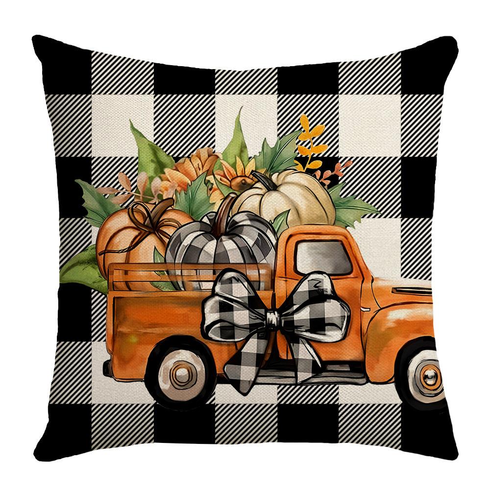 Autumn Thanksgiving Letter Print Pillowcase Festive Atmosphere Decoration Bedroom Living Room Sofa Pillowcase