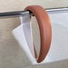 PU Cortex Wide Headbands Retro for Woman Temperament Hair Bands Solid Color Sponge Hair Hoop Fashion Versatile Hair Accessories