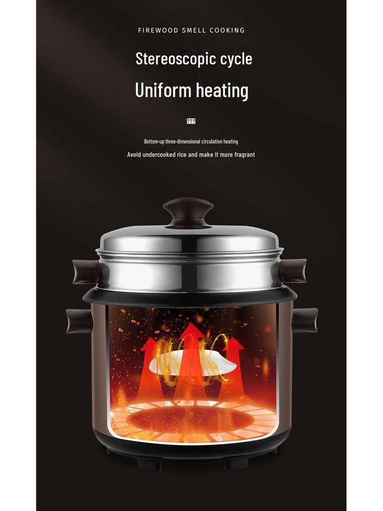 Hemisphere Old-Fashioned Mechanical Rice Cooker with Non-Stick Aluminum Inner Pot