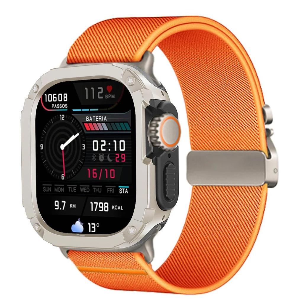 Nylon Strap+Case for Apple Watch Band Ultra 3 49mm 45mm 46mm 44mm 42mm 40mm 41mm 38mm iWatch Series 11 SE 3 10 9 8 7 6 5 4 3 2 1