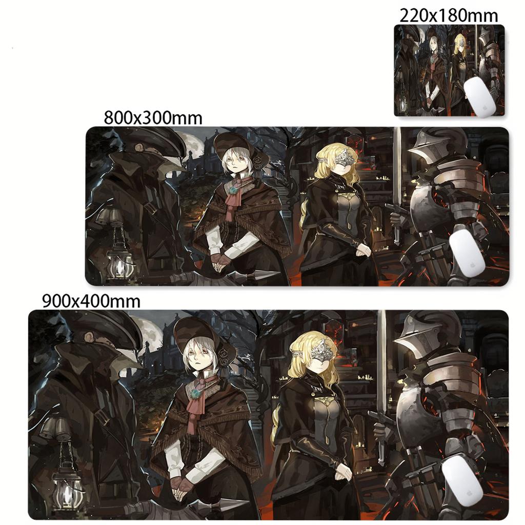 PC-Spiel Bloodborne Mauspads Schreibtischunterlage Groß Rutschfest Ausfransungsfrei Mauspads Tastatur Ergonomisch Büro Gummi Zuhause Benutzerdefiniert Tischmatten