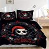 3pcs Disney Christmas Jack Print Cover Set Ultra Soft, Breathable, and Comfortable Bedding with Stylish Design for Bedroom and Guest Room Decor 1