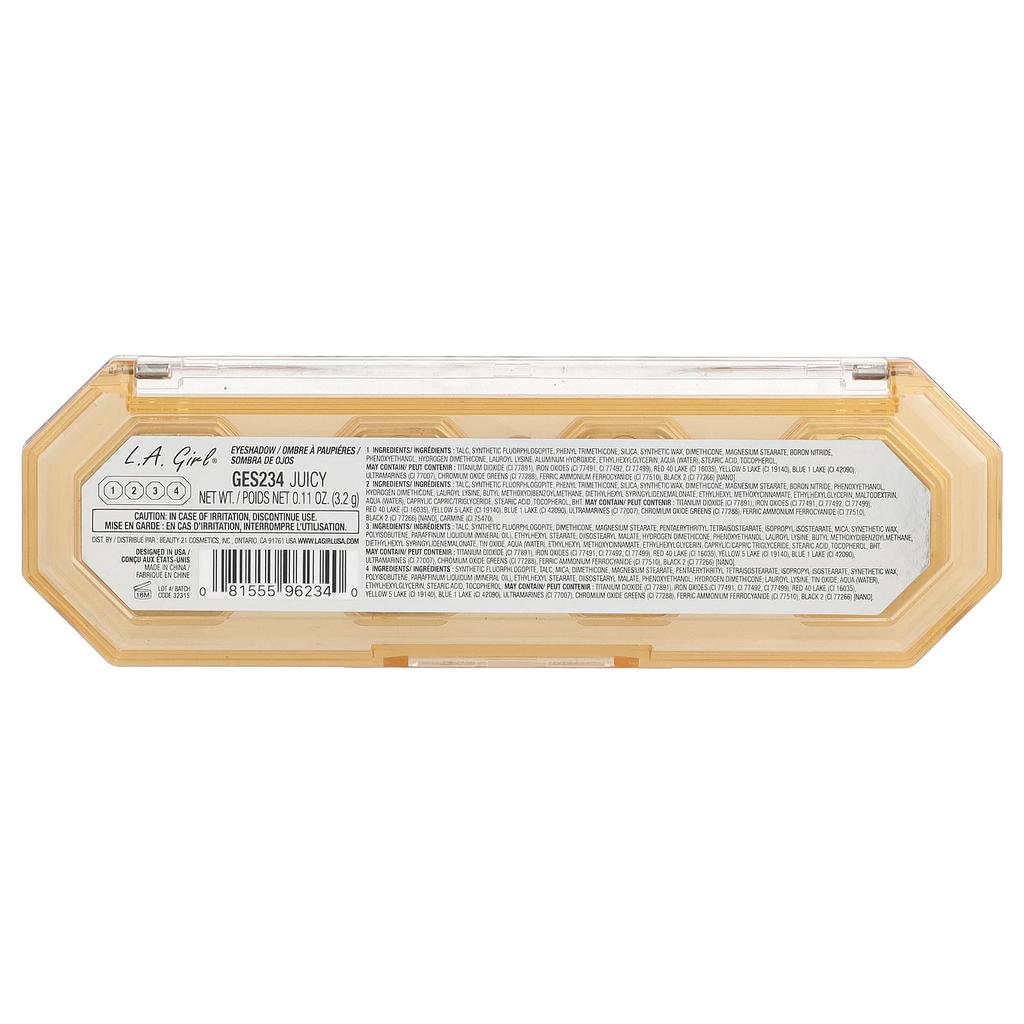 L.A. Girl, 4-Play Eyeshadow Palette, GES234 Juicy, 3.2g (0.11oz)