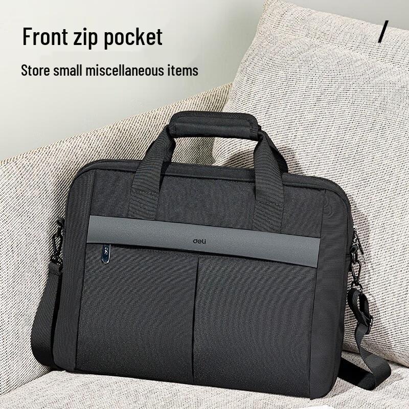 Deli Portable Zippered Business Briefcase
