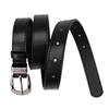 Fashion Womens Faux Leather Belt With Gold Alloy Buckle For Casual And Office Wear