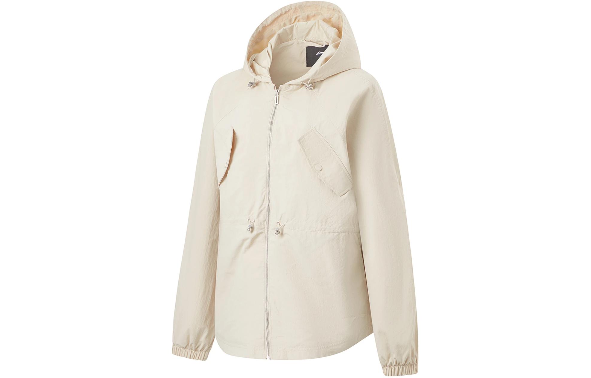 Li Ning Fitness Series Trench Coat Women s Sand Gravel Gray AFDU084-1 L
