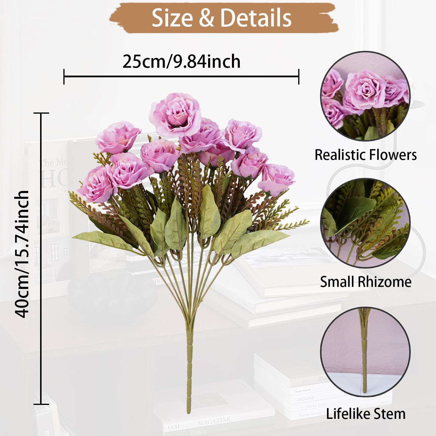 

Искусственный Имитационный Цветок 10 Веток Осенняя Парижская Роза Украшение для Дома Роза Комнатная Гостиная Обеденный Стол Искусственное Цветочное Украшение