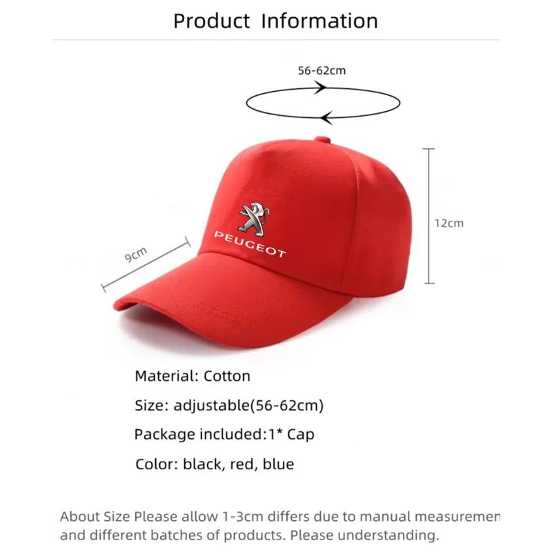 2026 Autocollant de Voiture Chaud Chapeau de Soleil Extérieur Casquettes de Baseball Casquette Snapback Réglable Casquette Hip Hop Pour Peugeot 408 4008 308 3008 Rifter 5008