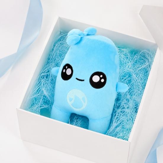 Desktop Decoration Dolls Game Plush Toy, Blue Water Drop And White Cloud Comfortable Hugging Toys Pillow, Soft Stuffed Animal for Bedside