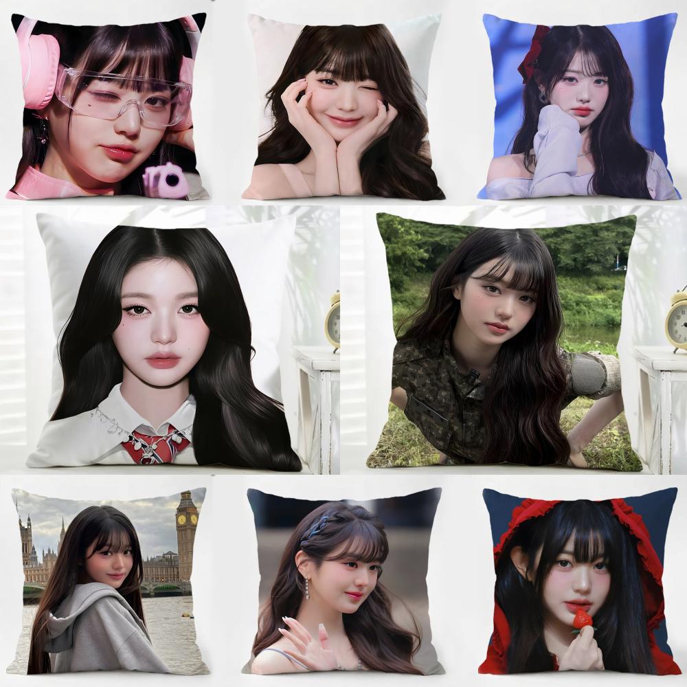 Idol Lovely J-Jang Won-Young Cushion Cover Washable Linen Pillowcase Soft For Daily Sofa Bed Home Room Decor