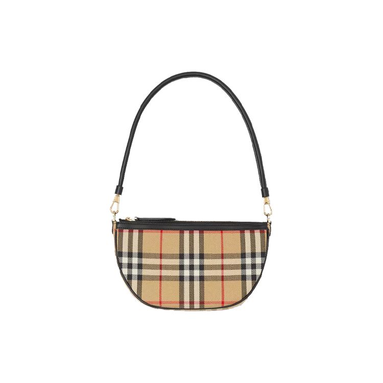 

Burberry Vintage Check Canvas Mini Shoulder Bag For Women Daily Travel Use Shopping Bag Set(Basic Set+Shopping Bag)