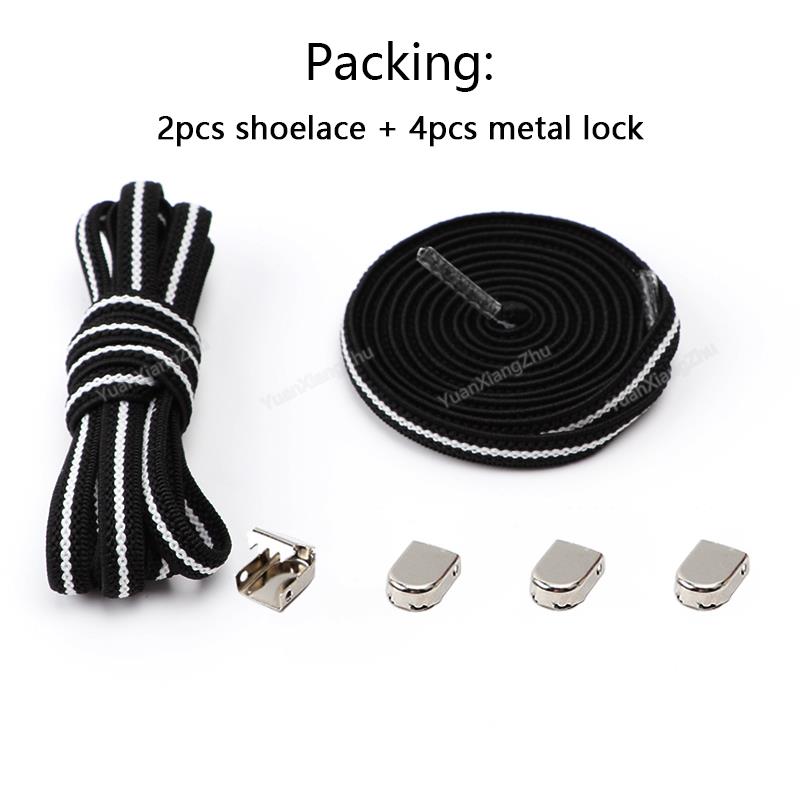 No tie Shoe laces Elastic laces Sneakers Flat Shoelaces without ties Quick Shoelace for Shoes Kids Adult One Size fits All Shoes