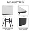 Gartentisch Bistro Tisch Glastisch Sicherheitsglas+Metall Schwarz L68,5xT68,5xH84cm
