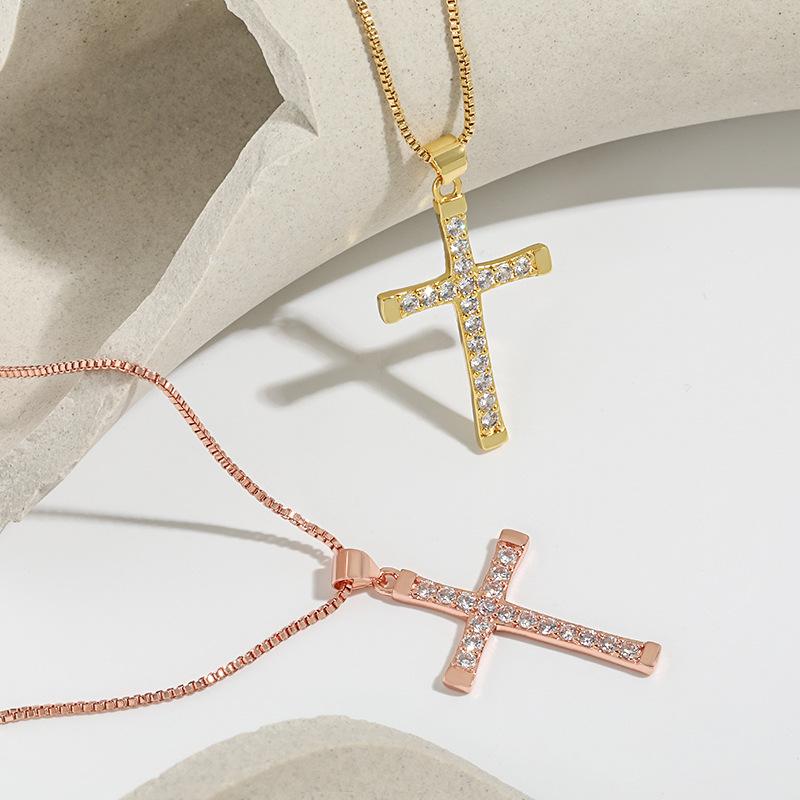 Belief Prayer Cross Pendant Small Design Street Hip Hop Cross Necklace