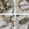 Vintage Faux Pearl Purse Beaded Crossbody Bag with Removable Shoulder Strap Ladies Evening Clutch for Parties Street Office