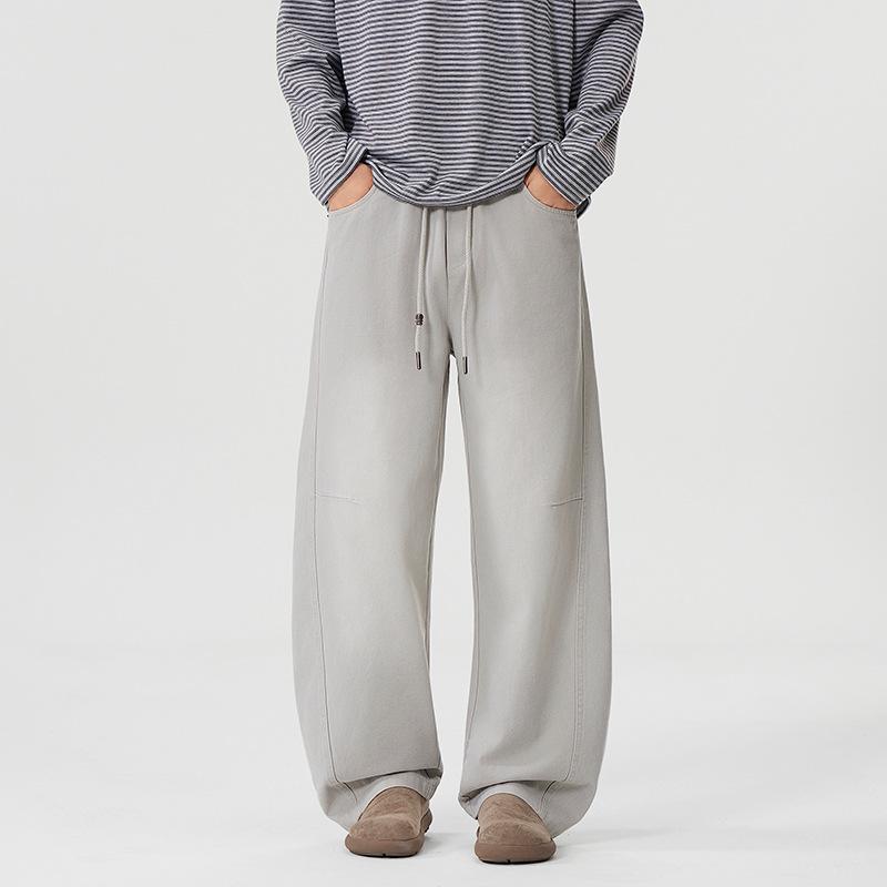 American solid color heavy casual pants men's spring and autumn new versatile popular popular straight loose pants