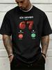 Funny Incoming Call Six Seven Cartoon Red Number Graphic Print Unisexs Crew Neck Short Sleeve Tee Casual Daily Soft Basic Wear Top