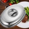 Stainless Steel Steak Lid, Food Lid, Steam Cover, Polished Steak Cover, Portable Food Steamer Cover for Home and Commercial Use, Suitable for Outdoor