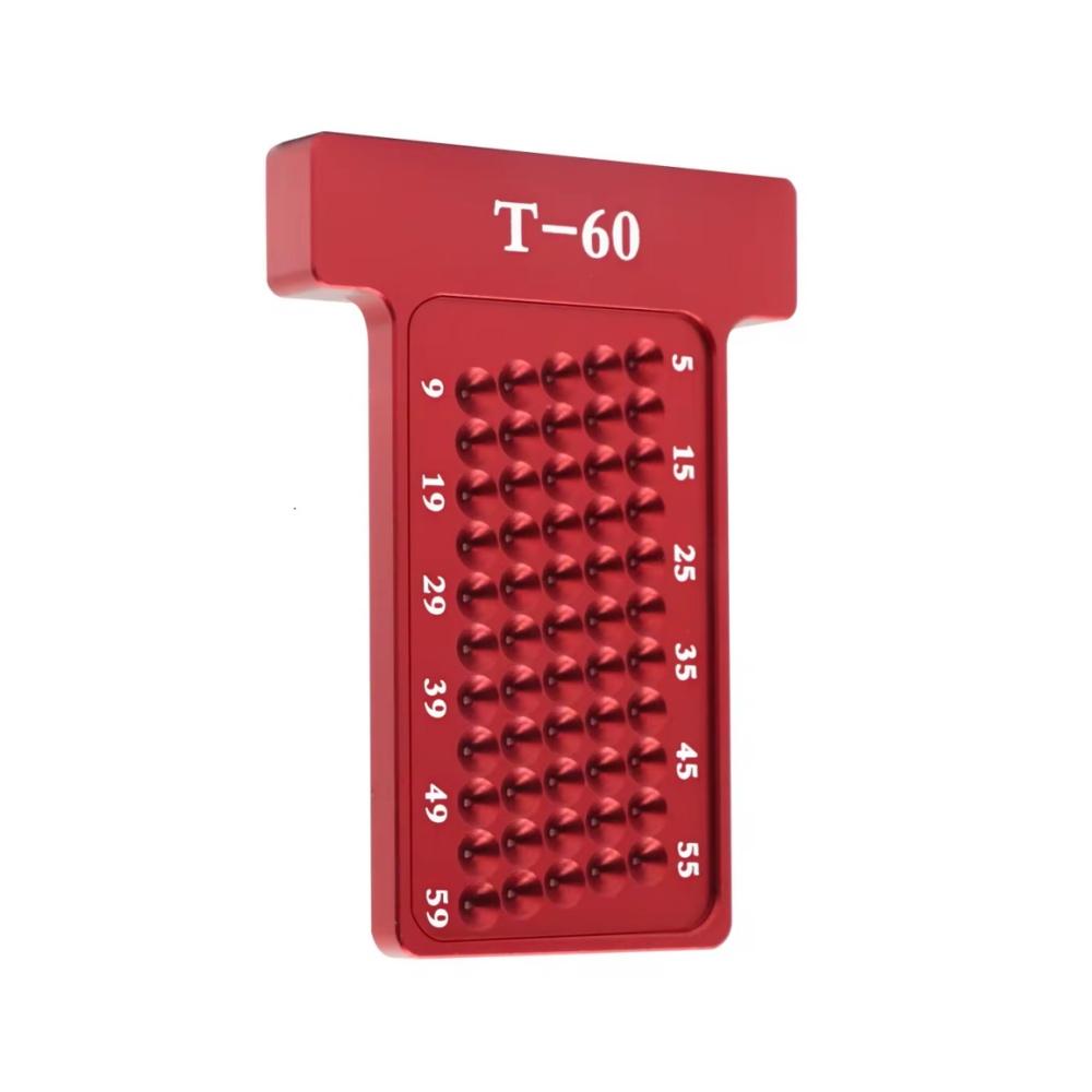 

60-500MM Precision Aluminum Alloy Marking Gauge - Deluxe Woodworking T-Type Scribe Ruler - Durable Crossed-out Hole Layout Tool 1Pcs