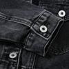 ZIMOXUAN Nuovo arrivo primavera e autunno da donna, giacca di jeans blu vintage a vita alta, elegante giacca corta da cowboy