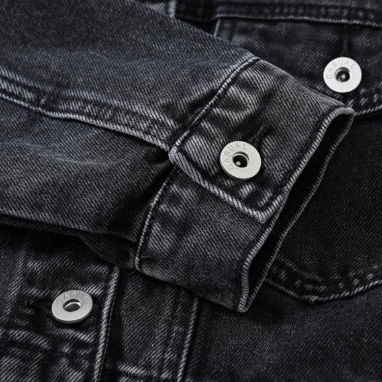 ZIMOXUAN Damen-Frühlings- und Herbst-Neuzugänge, Vintage-Jeansjacke in Blau mit hoher Taille, stilvolle Cowboy-Kurzjacke