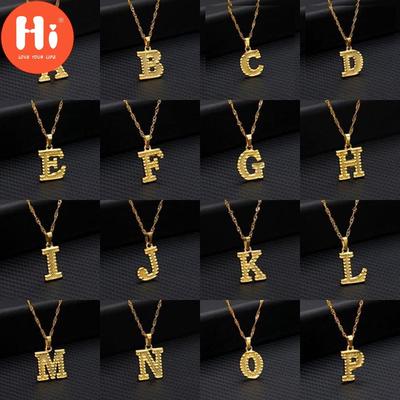 Hi Women Pendant Necklaces Initial Letter Necklace Charm Chain Necklace