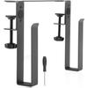 Desk Side Laptop Mount Metal Hanging Desk Side Storage, No Drilling Siding Table Organizer for Office Home Tablets,Laptop Holder Vertical(black-1