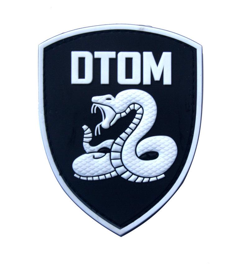 DTOM Gadsden Snake Morale Patch - Hook & Loop PVC Velcro