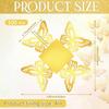 100 Pcs Gold Butterfly Truffle Wrappers Paper Cupcake Dessert Liners Candy Cupcake Tray Wrappers Mini Square Baking Cups for Chocolate Baby Shower