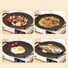 1Pcs Kitchen Non-Stick Pan 28/30/32/34/38Cm Korean Maifan Stone Bbq Grill Pan Outdoor Barbecue Pot