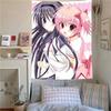Magical Anime Girls Poster Tapestry Kawaii Cat-Ear Japanese Anime Old-timey Style Home Dormitory Wall Hanging Decor Gift