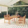 Vidaxl 4-Piece Garden Furniture Set, Solid Teak Wood