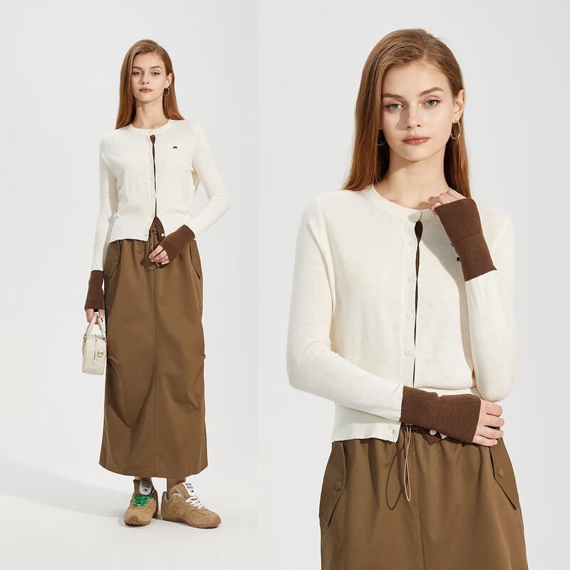 

Women s Patchwork Round-Neck Knit Sweater F