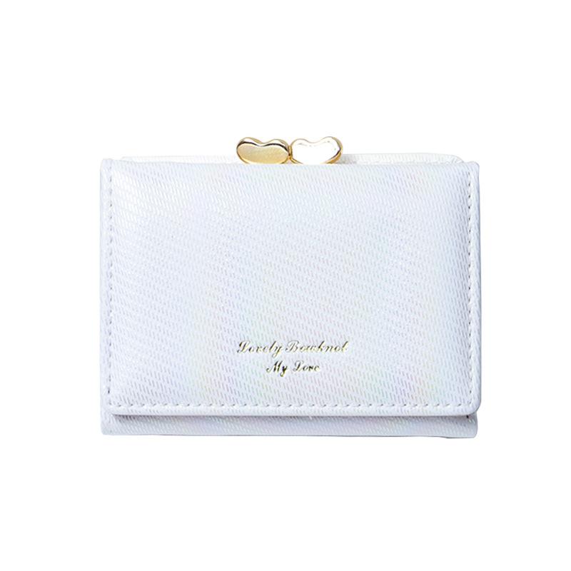 New streamer laser wallet, multi-functional girls' change bag, high-end short wind clip card bag.