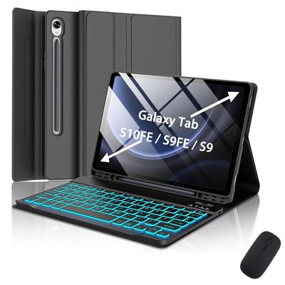 Samsung S10 Lite Tablet-Hülle mit farbiger beleuchteter Bluetooth-Tastatur & Stifthalter