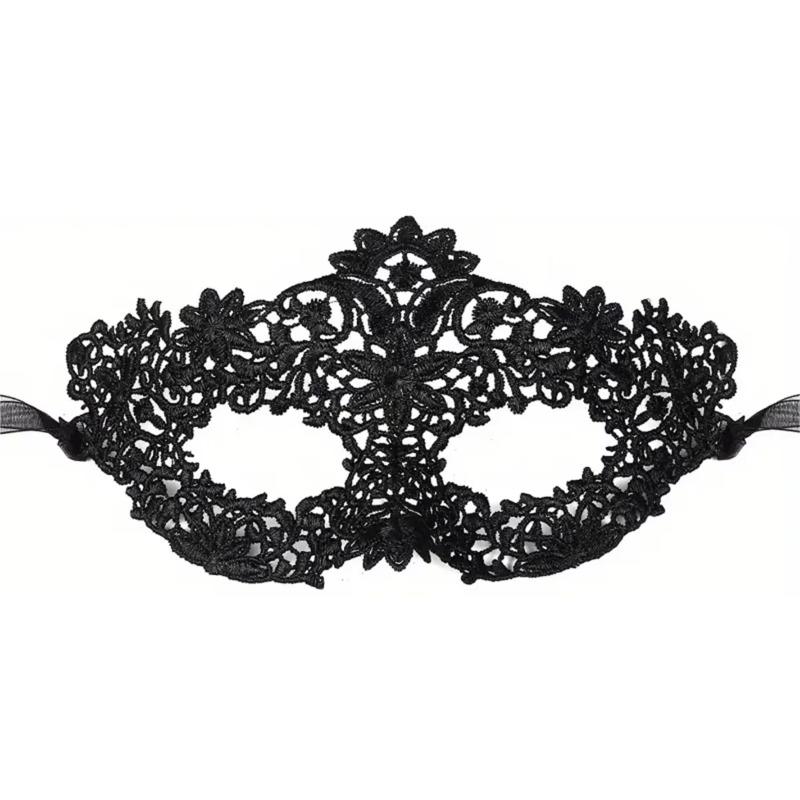 

Couples Black Lace Masquerade Mask Set for Venetian Carnival Mardi Gras Halloween Theme Parties Costume Celebration Accessories