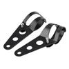 2 Pcs Motorcycle Headlight Bases Black Front Light Mounting Adjustable Bracket Clamp for 35?43mm