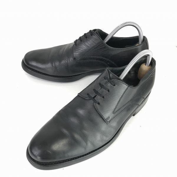 

Lottusse leather Goodyear welt plain toe 25.5 black dress business shoes