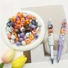 Acrylic UV Printed Beads, Round & Square, for Halloween Layered Tray Farmhouse Decor, DIY Crafts, Ghost Party Decorations