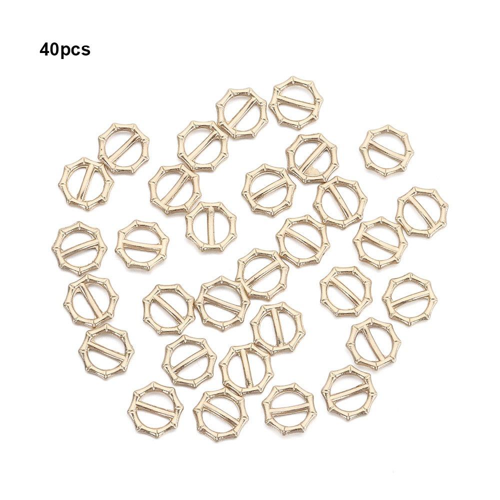 40pcs 5mm Tri-glide Belt Buckle Mini Ultra-small Doll Bags Buckles Metal DIY Small Strap Buckles Doll Buttons Shoes Accessories