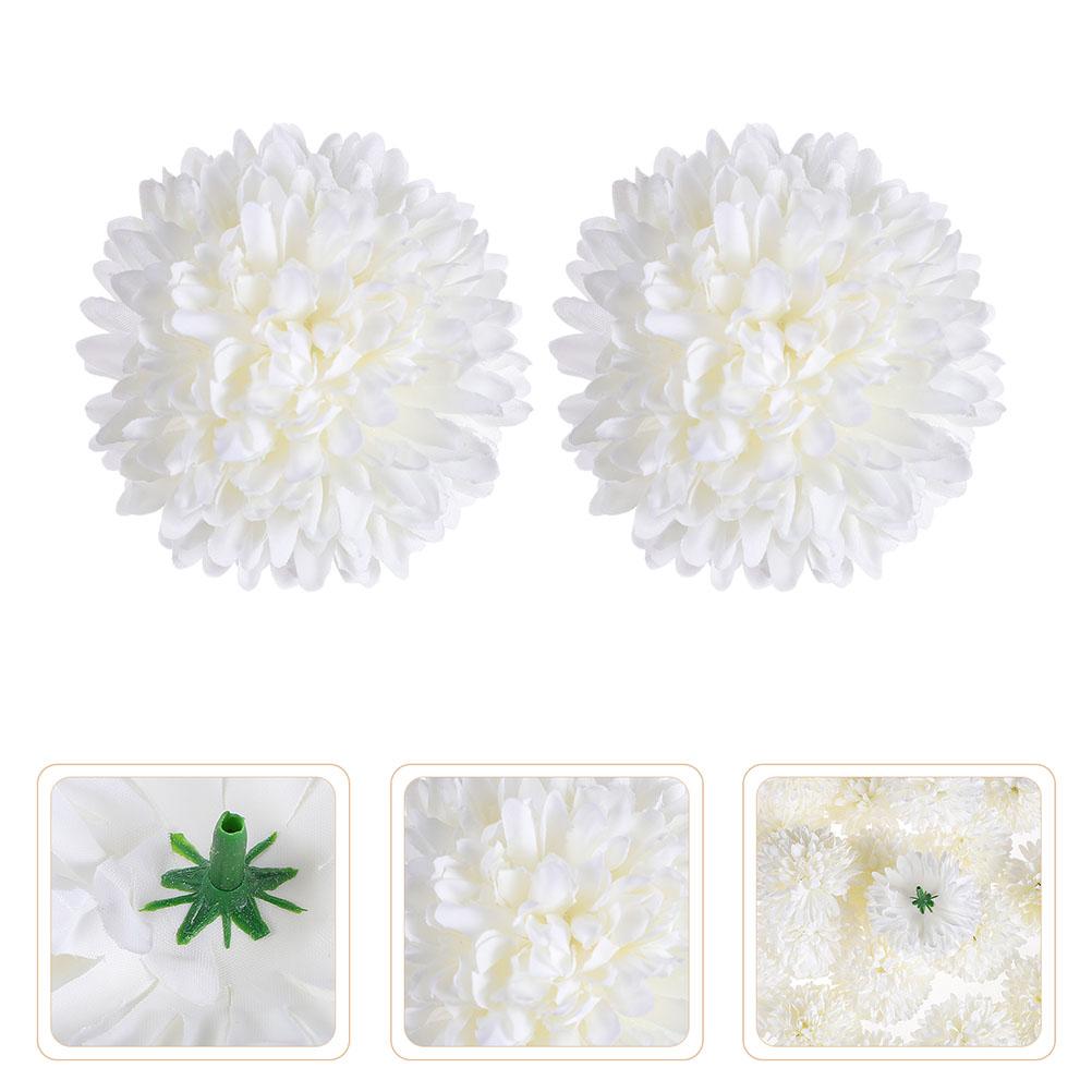 

10 Pcs Artificial Flower Branches Wedding Decorations Fake Chrysanthemum Flowers 7X7CM белый