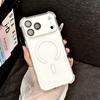 Shockproof Armor For Magsafe Clear Acrylic Phone Case For iPhone 17 17Air 17Pro 17Pro Max Wireless Charging Protective Cover