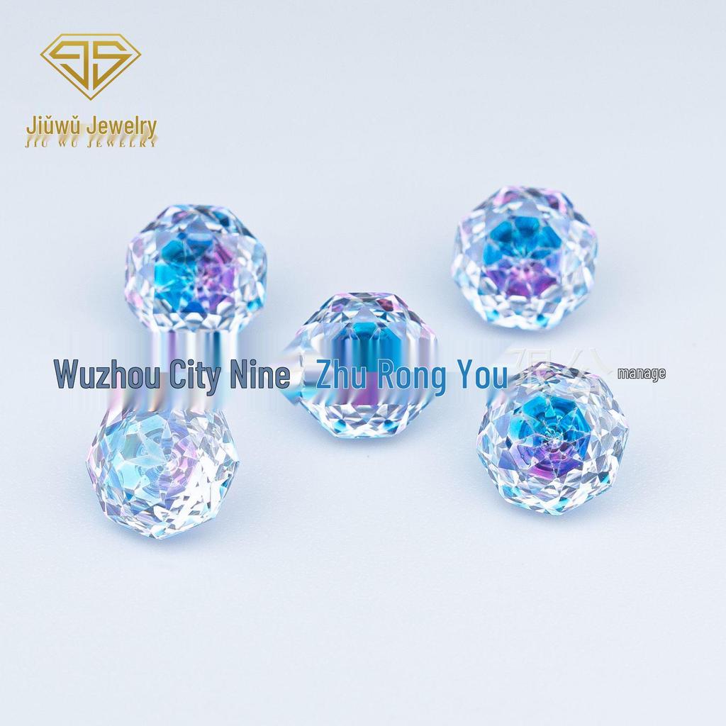 4-8mm Gradient Rose-Cut Two-Tone Soft Core Zircon Millennium Rose