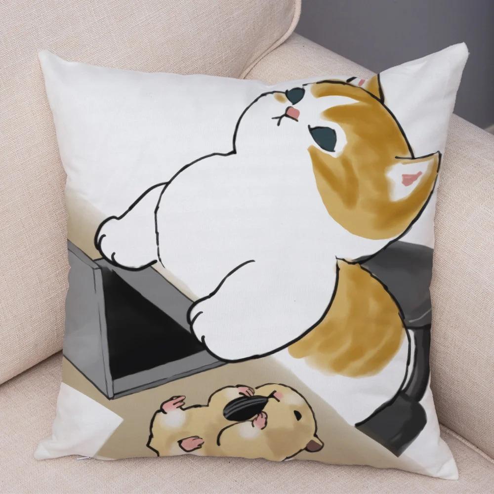 

Офисный кот Декоративная наволочка Гостиная Офис Украшения Дома Наволочка 40x40cm