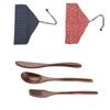 New Cutter Portable Bamboo Flatware With Bags Reusable Wooden Cutlery