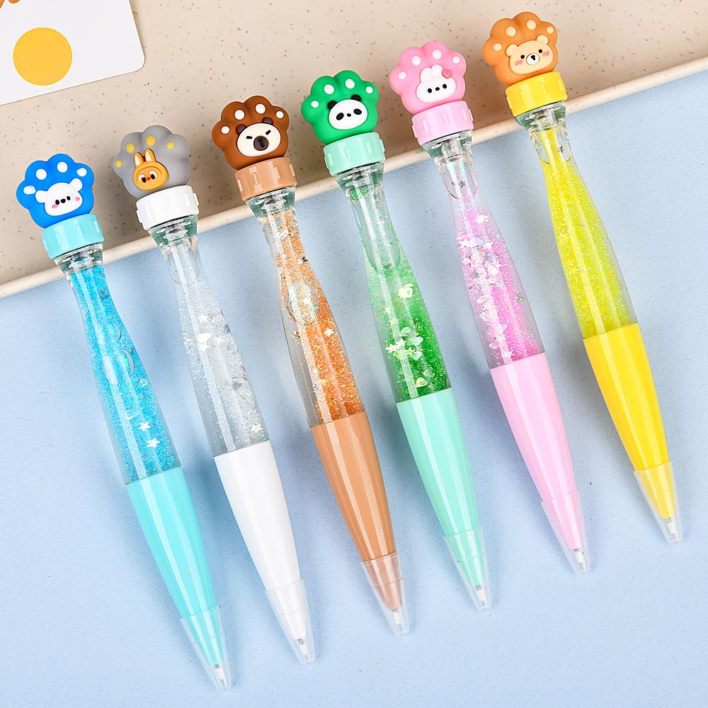 Cute Turtle Rotating Sand Pen – Creative Cartoon Decompression Tool for Students 0.5mm Tip