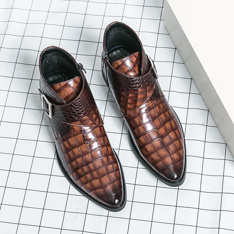 Fashion Hot Selling Pointed Chelsea Boots Europe America English Style High Top Shoes Men's Ankle Boots Office Men's Business Boots