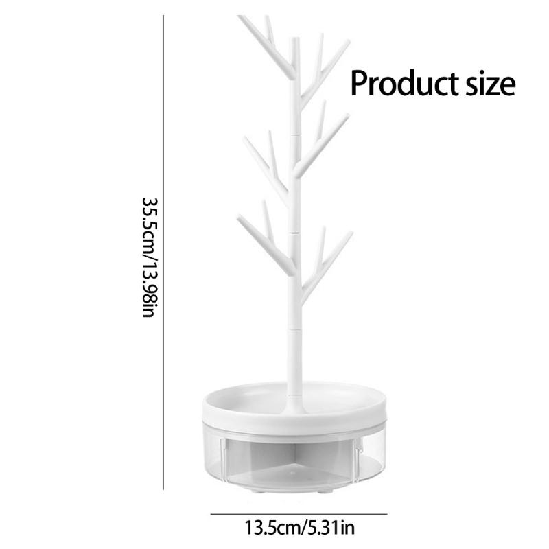 Spinning Jewelry Display Stand Multi Levels Storage Tower Holds Necklaces Earrings Pendants For Countertop